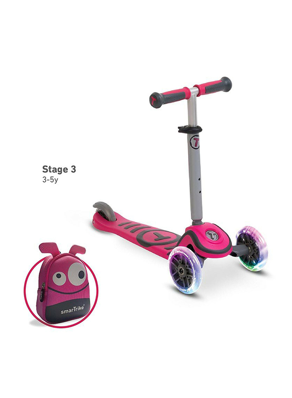 SmarTrike T1 T-Scooter with Safety Gear, Pink, Ages 15 Months+