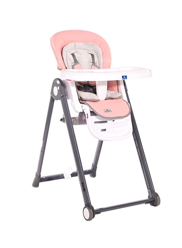 Lorelli Premium Party Blossom Leather Highchair, Pink