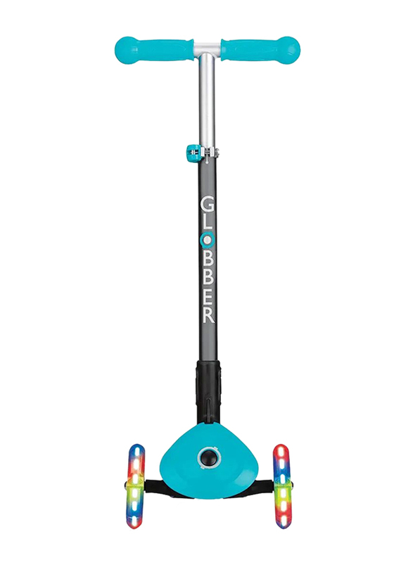 Globber Primo Foldable Lights Scooter, Teal