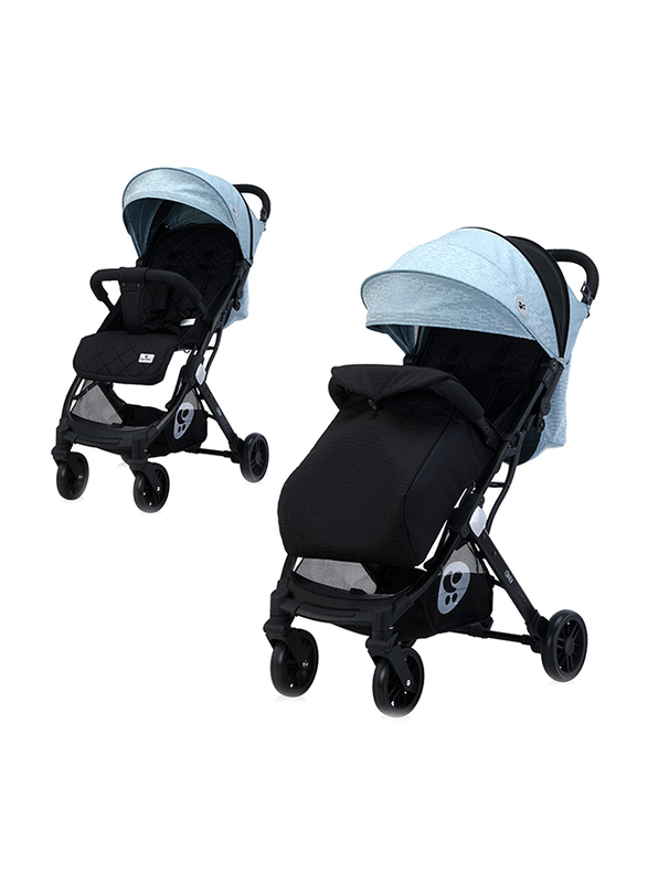 Lorelli Classic Footcover Baby Stroller, Fiorano Black/Silver Blue