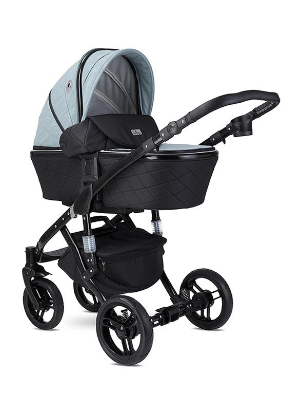 Lorelli Premium Rimini Baby Stroller, Silver Blue Stars