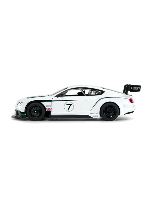 Rastar Bentley GT3 Performance Remote Control Car, 1:14 Scale, White, Ages 6+