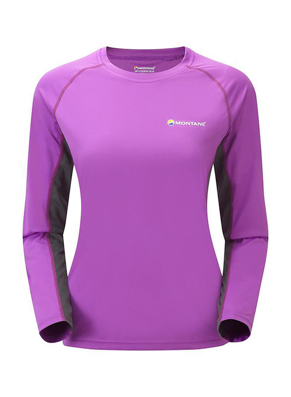 

Montane FEM Sonic Long Sleeve T-Shirt, UK 16 / US 14 / EUR 42, Dahlia