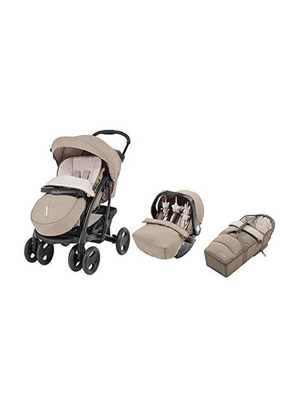 

Graco Quattro Deluxe Travel System Baby Stroller, Beige