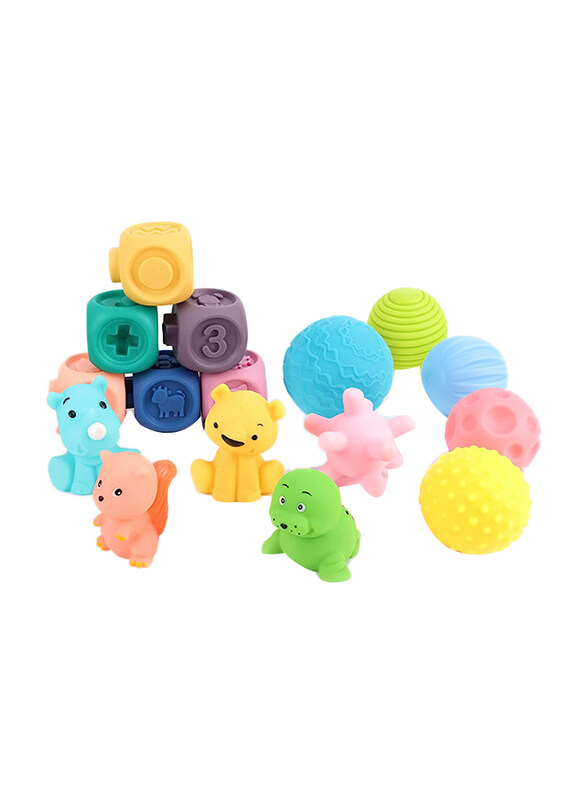 

Moon 16-Piece Baby Educational Cubes Small Number Block Cubes, Animal Toys for Toddlers & Shapes, Ages 12+ Months, Multicolour