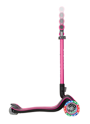 Globber Elite Deluxe Lights Scooter, Dark Pink