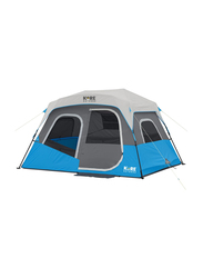 Kore Outdoor Lighted Instant Cabin Tent, 6 Person, Grey/Blue