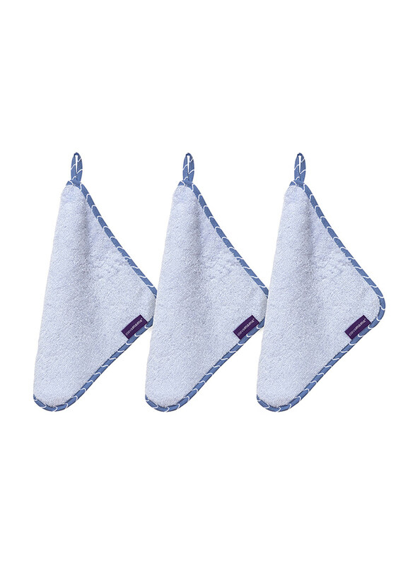 

Clevamama 3 Pieces Bamboo Baby Wash Cloth Set, Blue