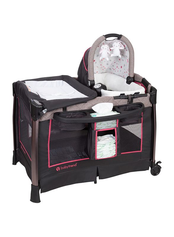 Baby Trend Pathway 35 Jogger Travel System Optic Pink & Sit Right High Chair, Multicolour