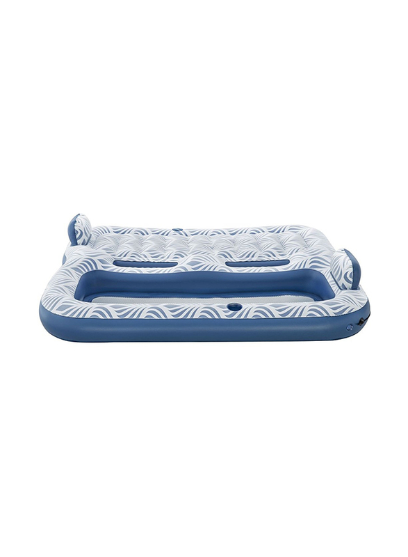 Bestway Lounge Comfort Plush Double Floater, Blue/White