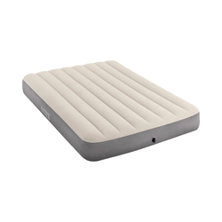 Intex High Deluxe Airbed, Single, Off White/Grey