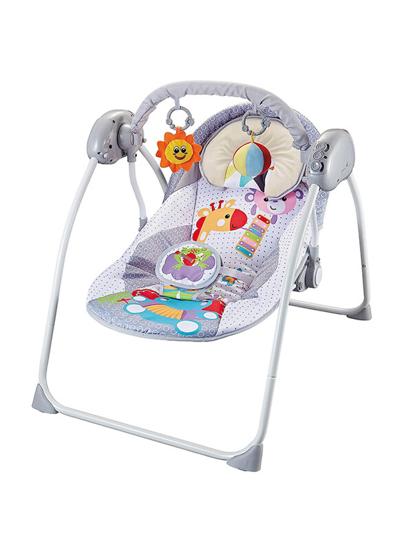 

Moon Bungee Bungee Baby Electric Wild Portable Compact Automatic Swing with Melodies, 3+ Month, Light Grey