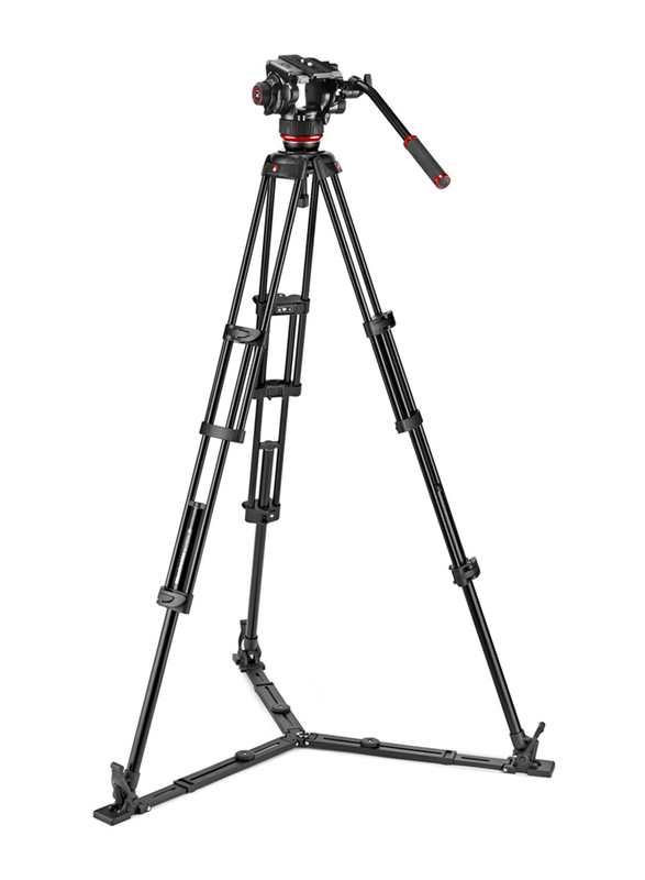 Manfrotto 504X Fluid Video Head with Twin Leg Tripod, MVK504XTWINGA, Black