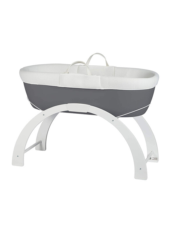 

Shnuggle 2-in-1 Dreamy Baby Sleeper Base with Curve Stand, Slate Grey