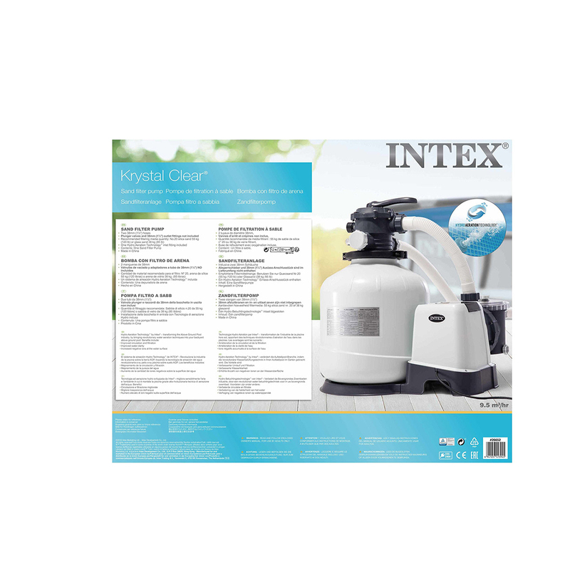 Intex Krystal Clear 2450 GPH Sand Filter Pump, Multicolour