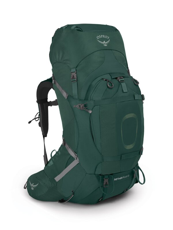 Osprey L/XL Aether Plus 60 Backpack, Dark Green