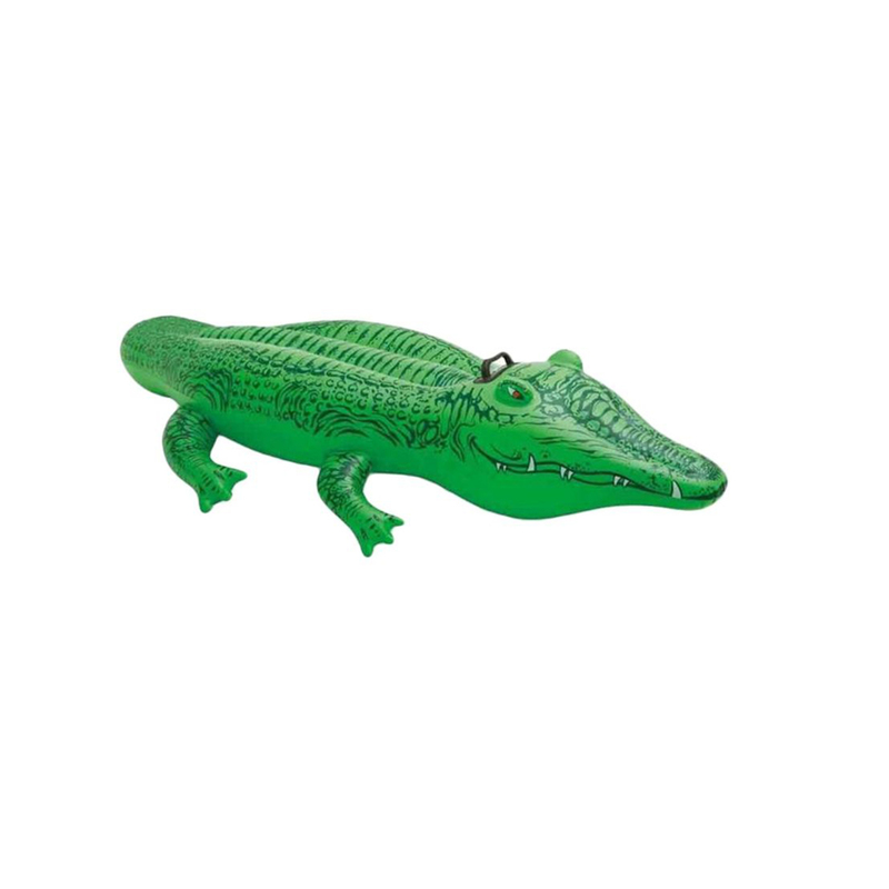 Intex Crocodile Ride-On Inflatable Swimming Pool Float, Green