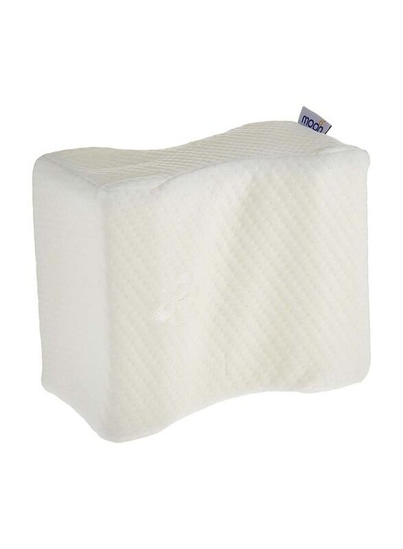 

Moon Leg Support Pillow for Side Sleepers, White