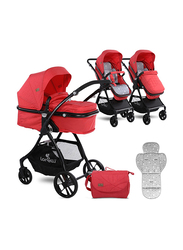 Lorelli Premium Starlight Baby Stroller, Red