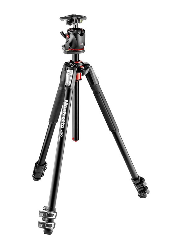 

Multiple Manfrotto 190 Aluminium 3-Section Tripod and XPRO Ball Head, MK190XPRO3-BHQ2, Black