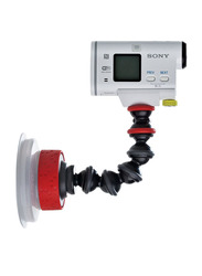 Joby Suction Cup & Gorillapod Arm for Camera, Black/Red