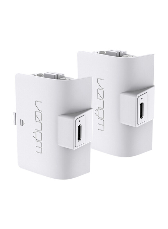 

Venom 850mAh Twin Rechargeable Battery Packs for Xbox Series X/S & Xbox One Controllers, White