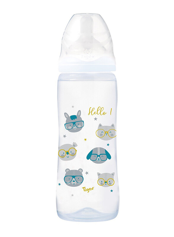 

Tigex 3 Speed Wide Neck Feeding Bottle, 360ml, Clear