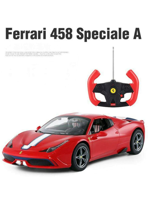 Rastar Ferrari 458 Special A Remote Control Car, 1:14 Scale, Red, Ages 6+