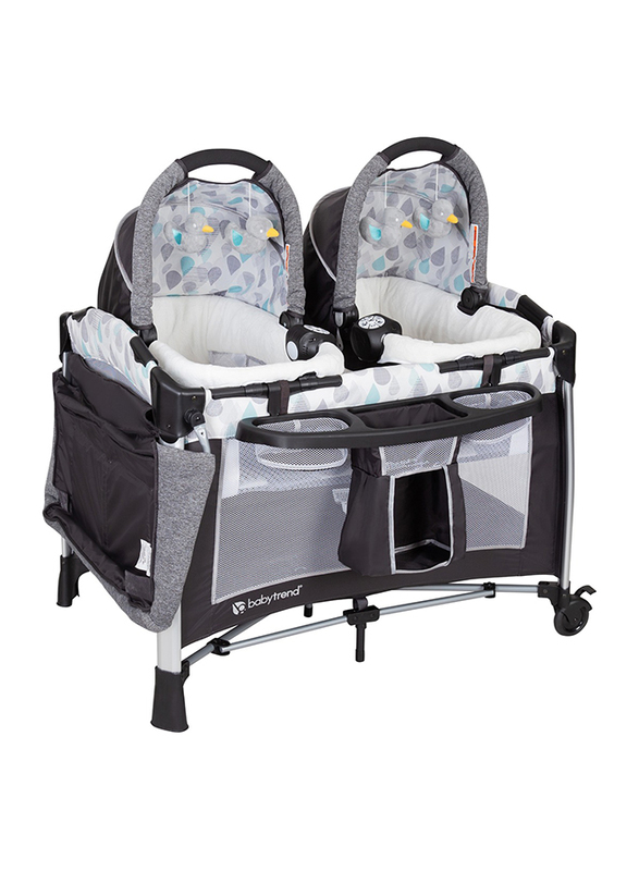 BABY TREND Golite Twins Nursery Center Baby Playard, Multicolour