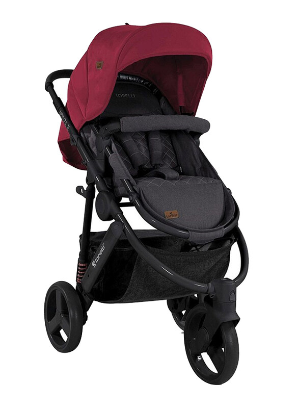 

Lorelli Premium Luna Baby Stroller, Black/Red