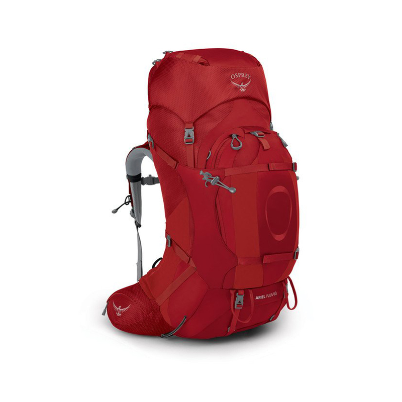 Osprey Ariel Plus 60 Backpack for Women, M/L, Red