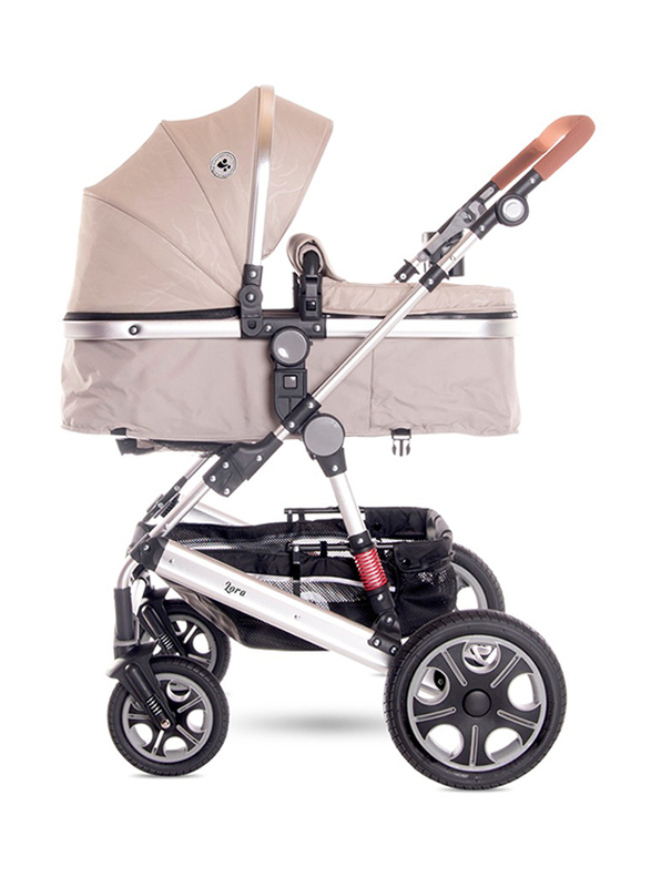 Lorelli Premium Lora Baby Stroller with Mama Bag, String Dots