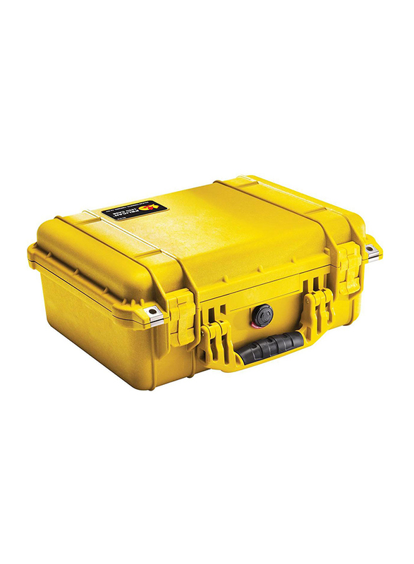 Pelican 1450 WL/WF Case with Foam, Yellow