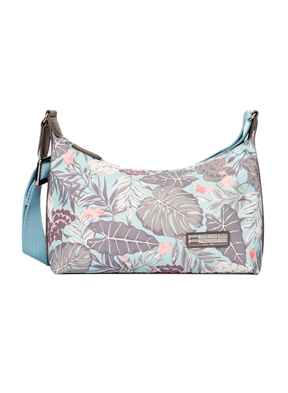 FeelFree Polyester Mini Tropical Handbag for Women, Organic Teal