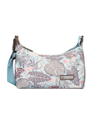 FeelFree Polyester Mini Tropical Handbag for Women, Organic Teal