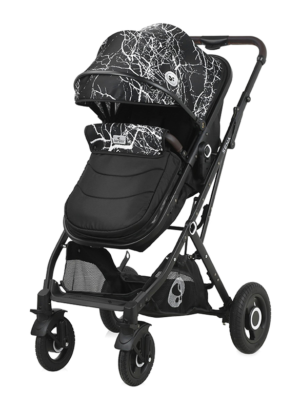 Lorelli Classic Sena Baby Stroller Set, Black Marble