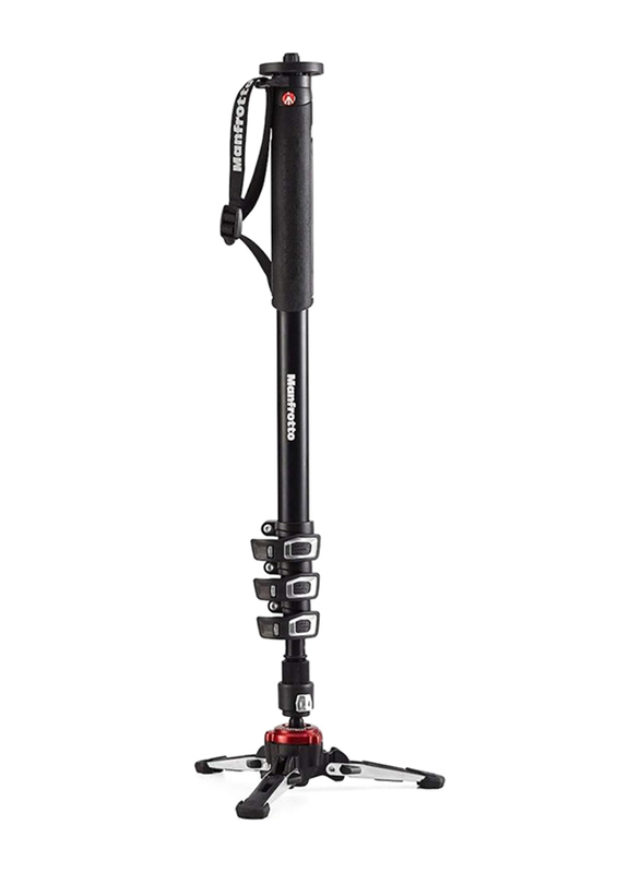 Manfrotto Xpro 4 Section Fluid Video Monopod, MVMXPROA4 , Black