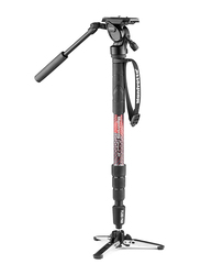 Manfrotto Element MII Video Monopod with Live Fluid Head, MVMELMIIA4LIVE, Black