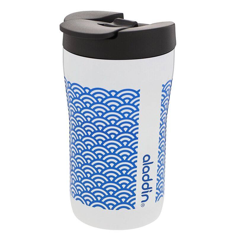 Aladdin 250ml Latte Leak-Lock Mug, White/Blue