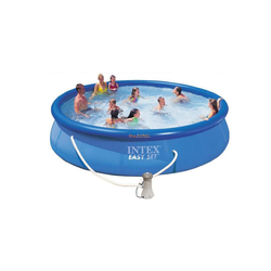 Intex East Set Inflatable Pool with Pump, 2 Piece, 28132, Blue