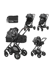 Lorelli Classic Sena Baby Stroller Set, Black Marble