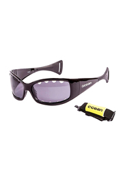 Ocean Glasses Polarized Full Rim Rectangular Fuerteventura Sunglasses Unisex, Mate Black, 71/10/140