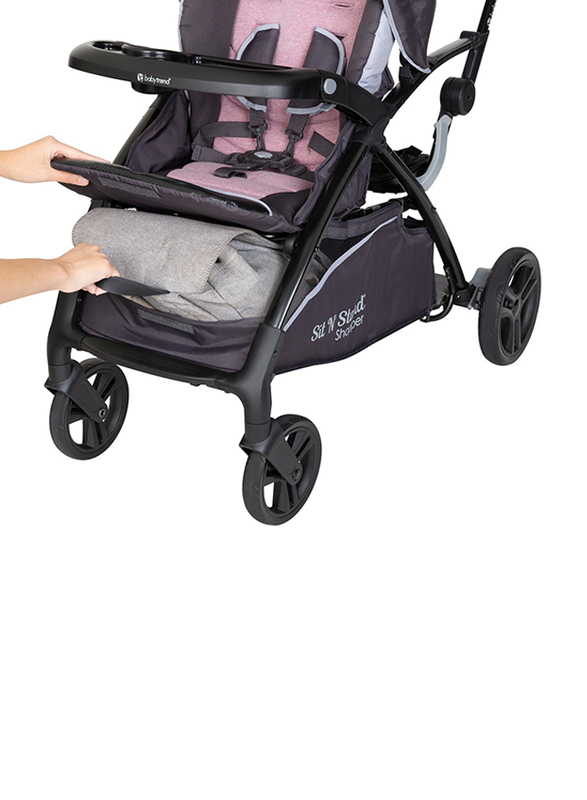 Baby Trend Sit N Stand 5-in-1 Shopper, Pink/Black