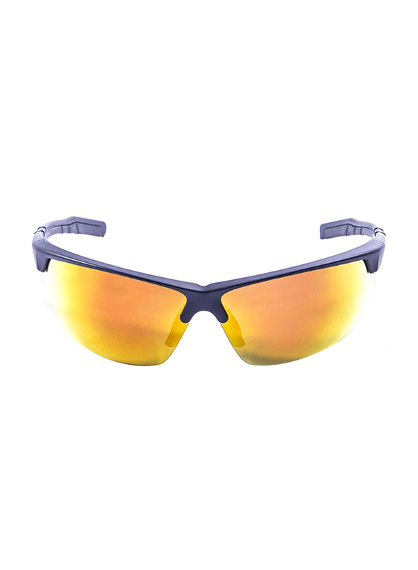 Ocean Glasses Polarized Half Rim Sport Lanzarote Frame Sunglasses Unisex Matt Black 2 Red Revo + Transparent