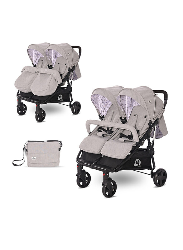 

Lorelli Premium Duo Baby Stroller with Bag, Grey Dots