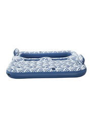Bestway Lounge Comfort Plush Double Floater, Blue/White