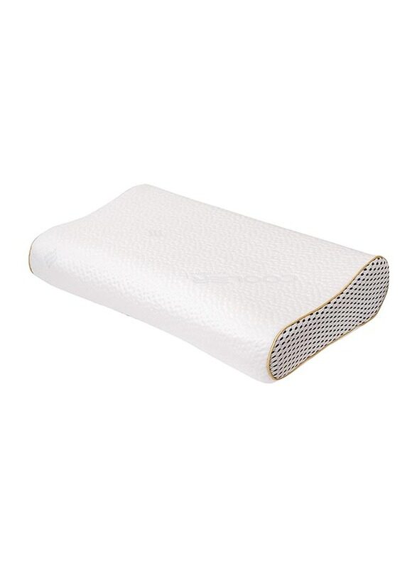 

Moon Contour Memory Foam Pillows with Cool Fabric, White