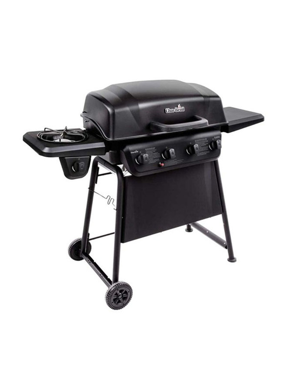 Char-Broil 4 Burner with Side Burner Gas Grill, Black