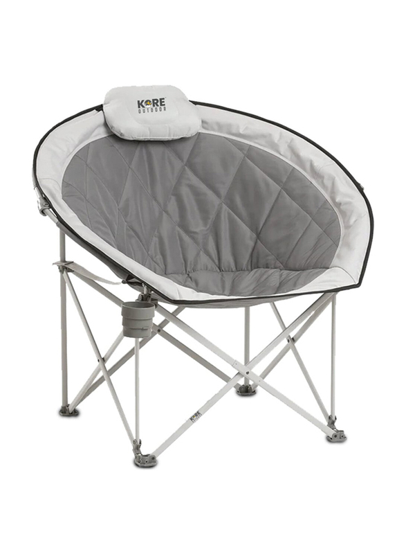 Kore Outdoor Oversized Padded Round Chair, Grey