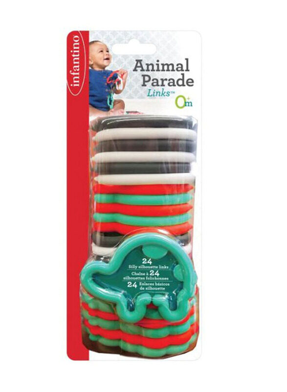 

Infantino 24-Piece Animal Parade Silhouette Links for Babies, Multicolour